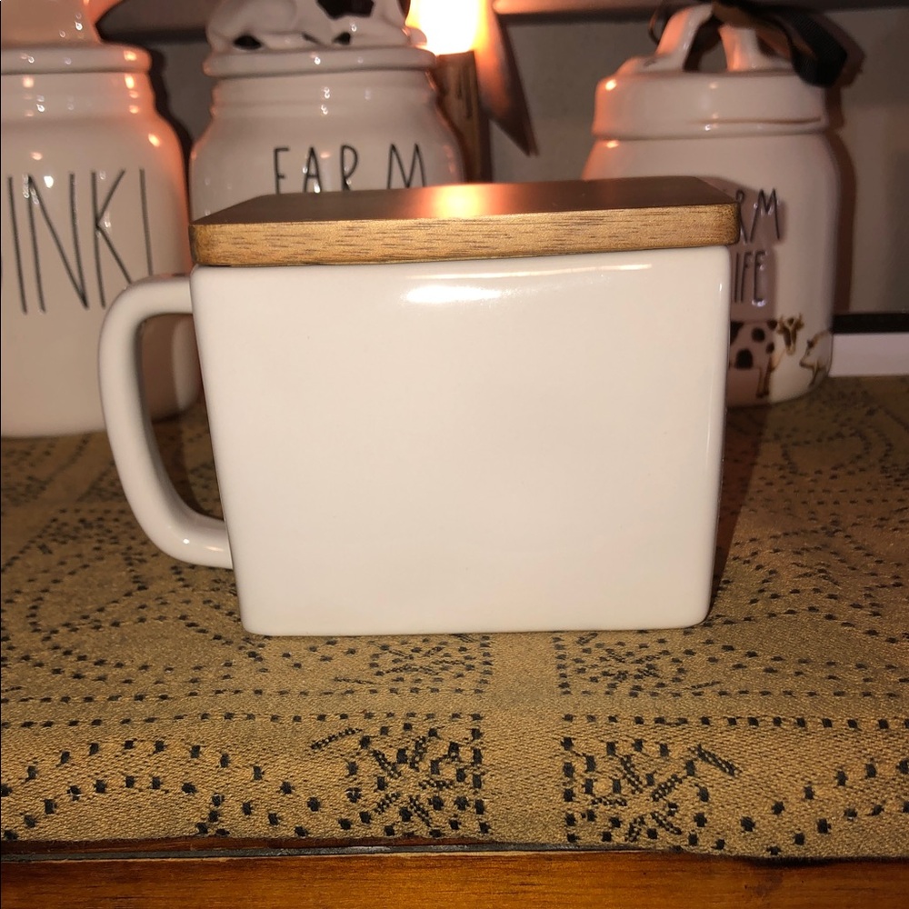 Rae Dunn SALT Large Salt Cellar with Wood Lid - Picture 4 of 11